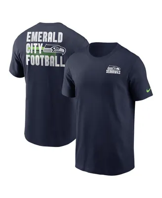 Men's Nike College Navy Seattle Seahawks Blitz Essential T-shirt