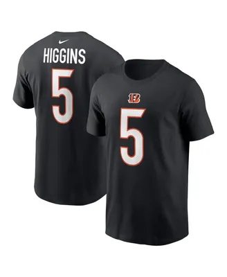 Men's Nike Tee Higgins Black Cincinnati Bengals Player Name and Number T-shirt