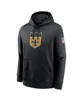 Men's Nike Black New Orleans Saints 2023 Sideline Club Alternate Tri-Blend Pullover Hoodie