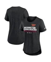 Women's Nike Heather Black Washington Commanders Local Fashion Tri-Blend T-shirt