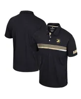 Men's Colosseum Black Army Knights No Problemo Polo Shirt