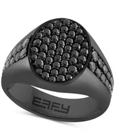 Effy Men's Black Spinel Ring (2-1/3 ct. t.w.) in Black Pvd-Plated Sterling Silver