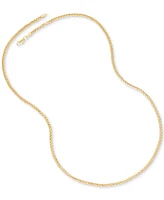 Wheat Link 22" Chain Necklace in 14k Gold