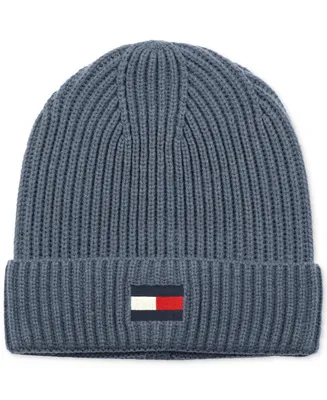 Tommy Hilfiger Men's Fisherman Ribbed-Knit Logo Beanie