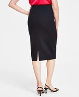 I.n.c. International Concepts Women's Ponte Zip-Front Pencil Skirt