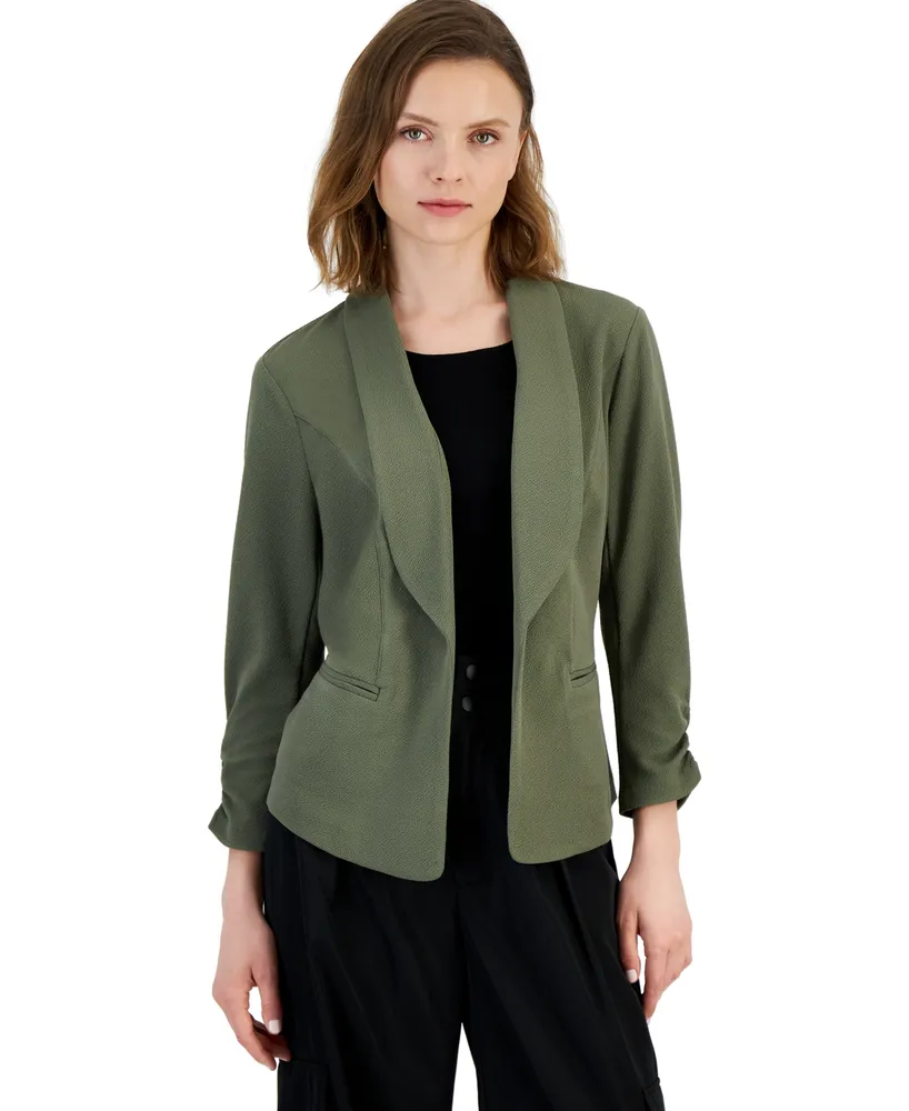 Bar Iii Petite 3/4-Sleeve Shawl-Collar Blazer