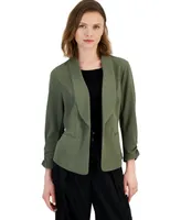 Bar Iii Petite 3/4-Sleeve Shawl-Collar Blazer