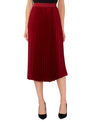 CeCe Women's Pleated Midi Skirt