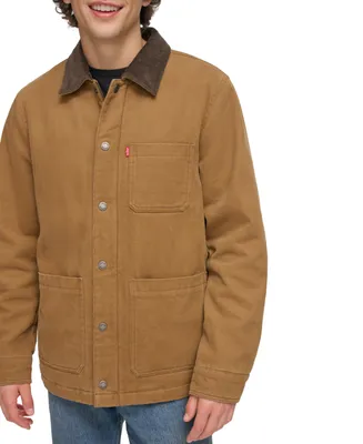 Levi's Men's Plaid-Lined Canvas Chore Jacket