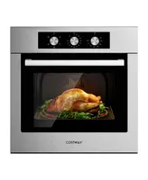 Costway 24'' Single Wall Oven 2.47Cu.ft Built-in Electric Oven 2300W w/ 5 Cooking Modes