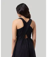 Women's Cross-back Midi Dress