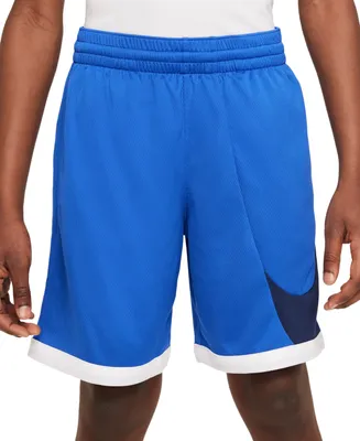 Nike Big Boys Dri-fit Standard-Fit Colorblocked Basketball Shorts