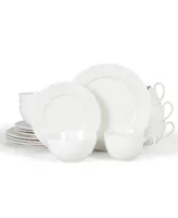 Martha Stewart Maepoole Embossed 16 Piece Dinnerware Set, Service for 4