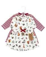 Touched by Nature Baby Girls Organic Cotton Dresses, Woodland Alphabet