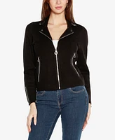 Belldini Black Label Women's Motorcycle Sweater Jacket