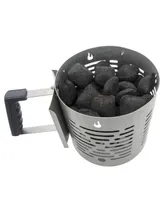 Char-Broil 8011461 Half-Time Charcoal Chimney Starter, Silver