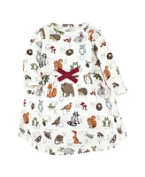 Touched by Nature Toddler Girls Organic Cotton Dresses, Woodland Alphabet