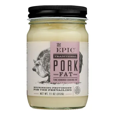 Epic Organic Pork Fat - Case of 6 - 11 Oz