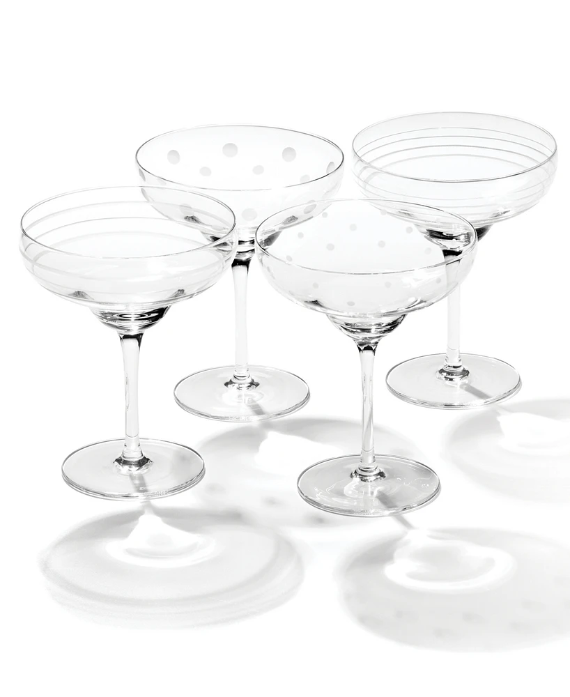 Oneida Mingle Margarita Glasses, Set of 4