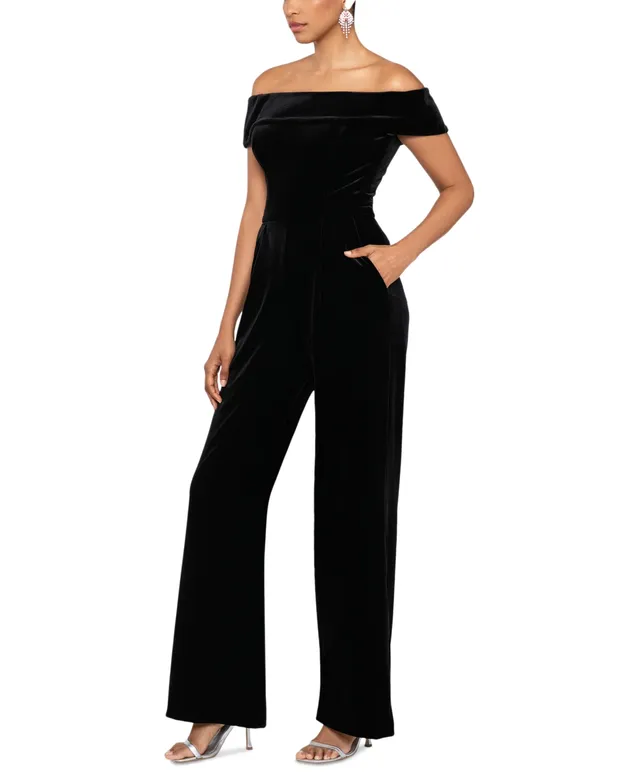 Poetic Justice Women's Plus Curvy Fit Off-Shoulder Lounge Jumpsuit