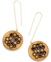 Nectar Nectar New York 18k Gold-Plated Mixed Gemstone Honeycomb Drop Earrings