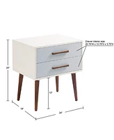 Ink+Ivy Jeremy 26" High Wood Leg Storage Nightstand