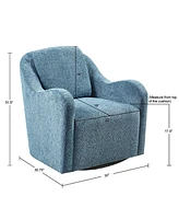 Madison Park Westerly 30" Wide Fabric Upholstered Swivel Chair