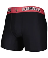 Men's Concepts Sport Black, Cardinal Arizona Cardinals 2-Pack Boxer Briefs Set