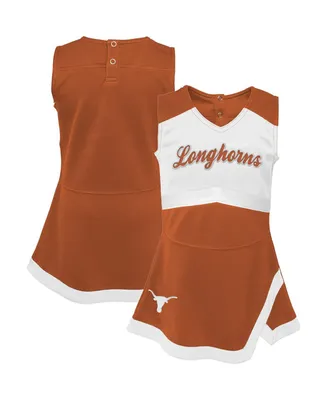 Big Girls Texas Orange Texas Longhorns Cheer Captain Jumper Dress