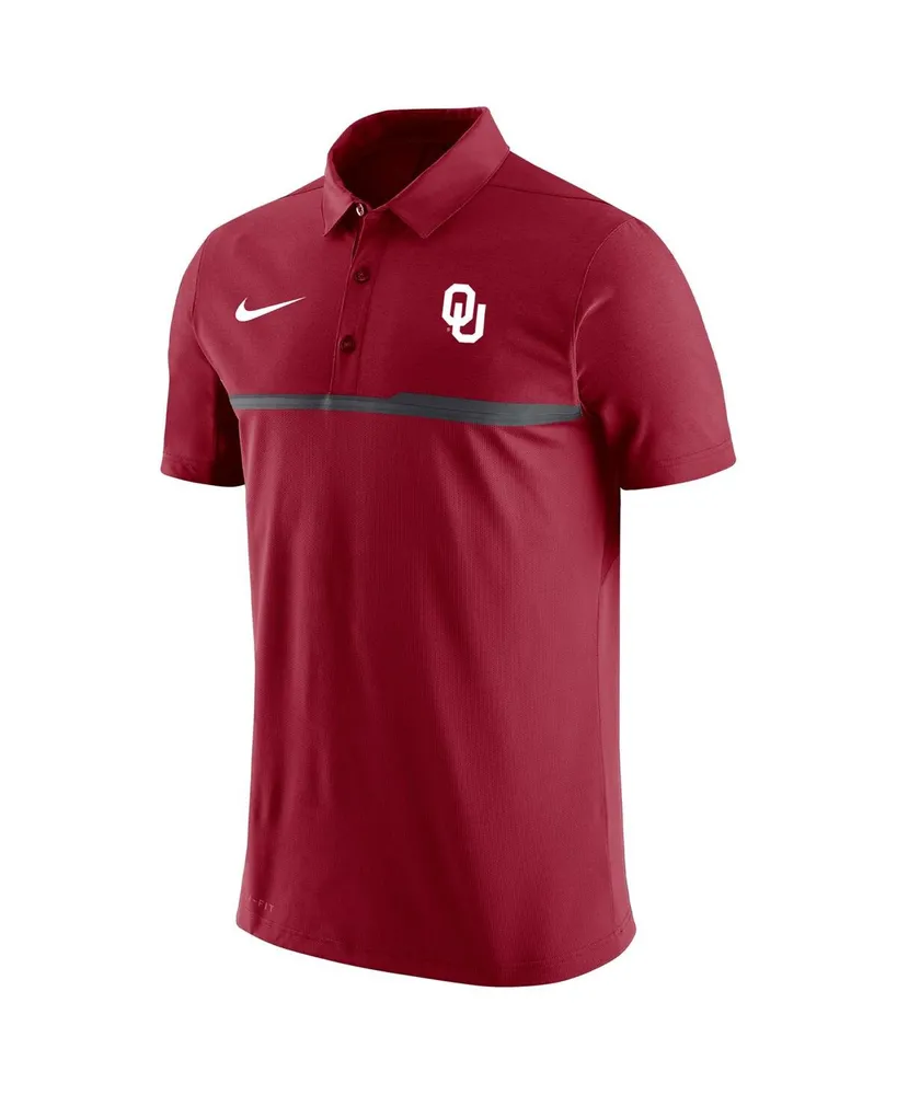 Men's Nike Crimson Oklahoma Sooners 2023 Coaches Performance Polo Shirt