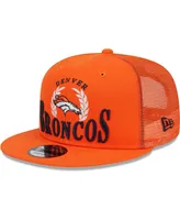 Men's New Era Orange Denver Broncos Collegiate Trucker 9FIFTY Snapback Hat