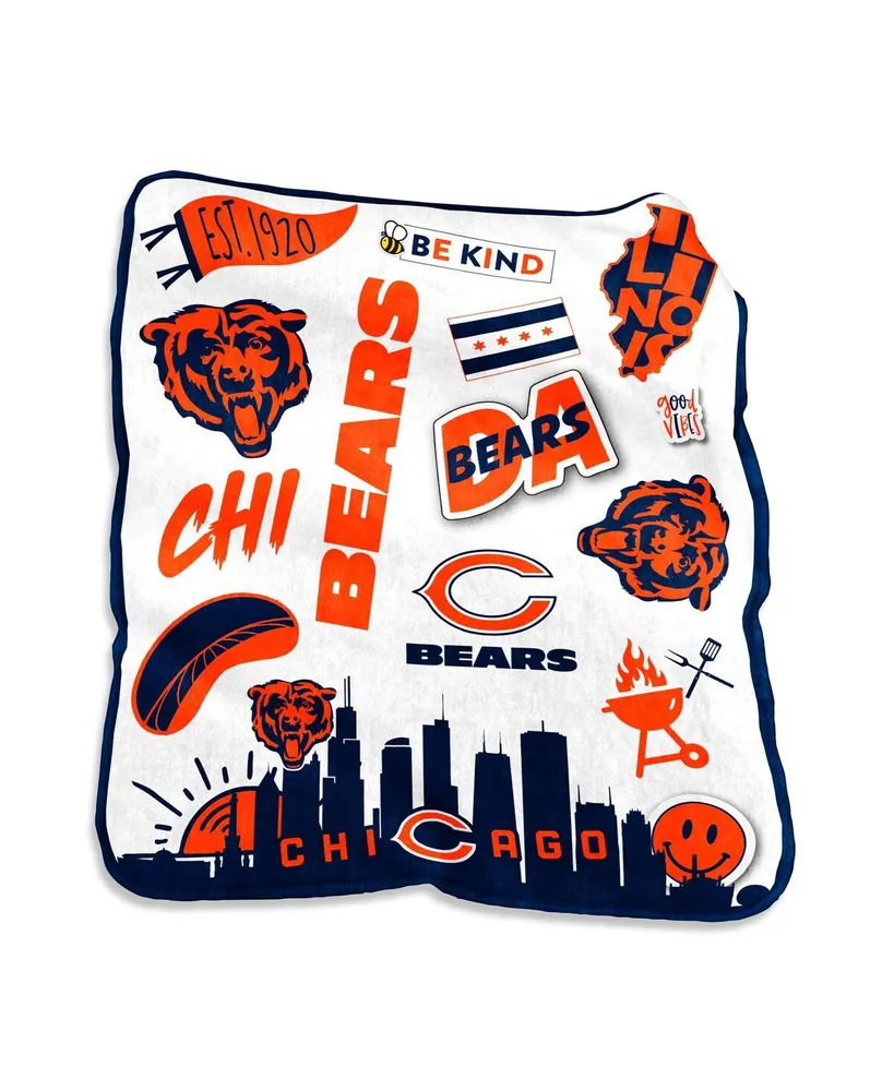 Chicago Bears 50'' x 60'' Native Raschel Plush Throw Blanket