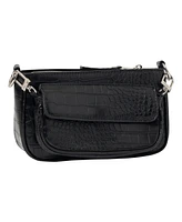 Urban Originals A Little Crazy Croc-effect Faux Leather Crossbody Bag