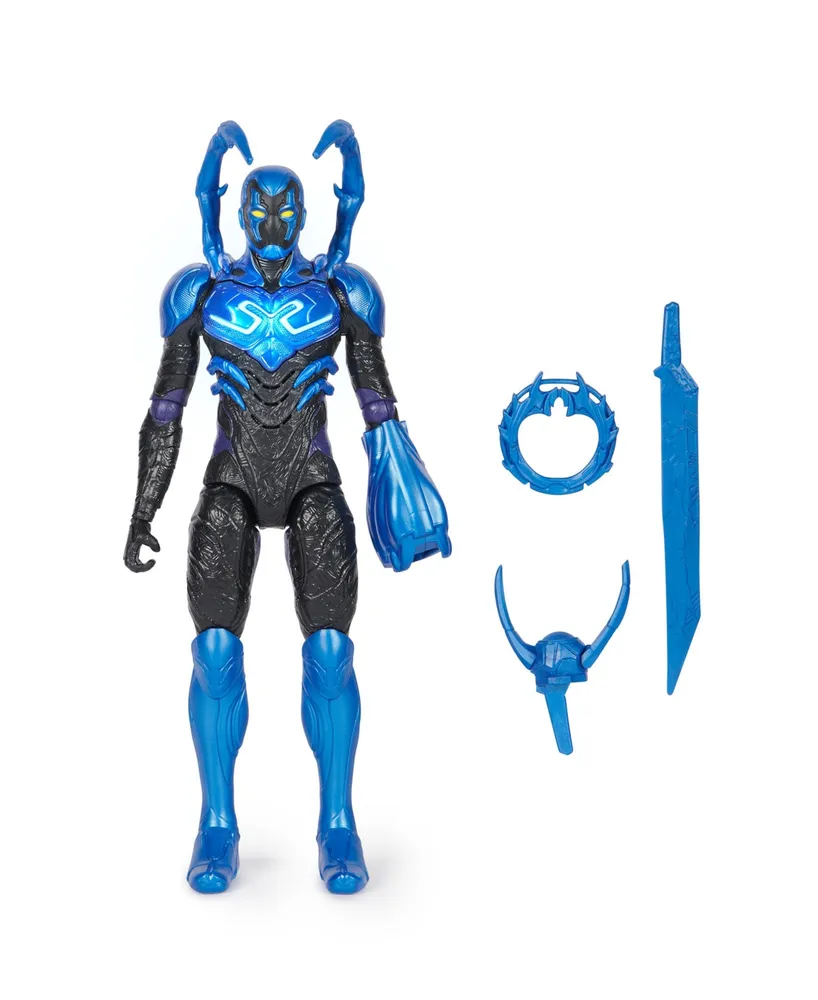 Dc Comics, Battle-Mode Blue Beetle Action Figure, 12 in, Lights and Sounds, 3 Accessories, Poseable Movie Collectible Superhero Toy, Ages 4 Plus