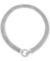 Diamond Circle Mesh Link 18" Collar Necklace (5/8 ct. t.w.)