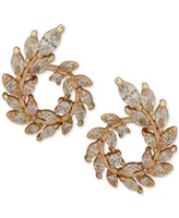 lonna & lilly Gold-Tone Crystal Wreath Spiral Stud Earrings