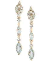 Sky Blue Topaz (2-1/6 ct. tw.) & Diamond (1/20 ct. tw.) Drop Earrings in 14k Gold