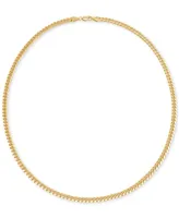 Cuban Link 22" Chain Necklace in 18k Gold-Plated Sterling Silver