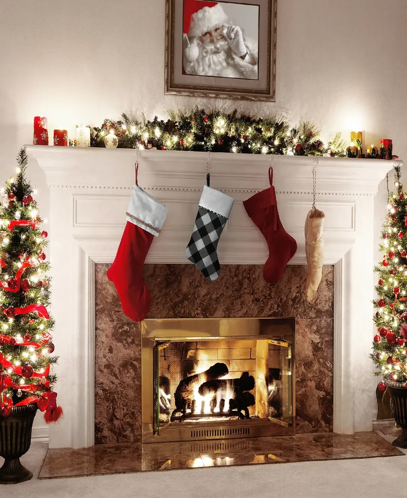 National Tree Company 19" General Store Collection Plaid Stocking