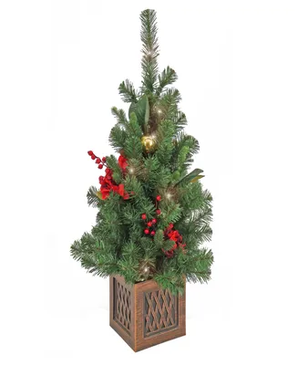 National Tree Company, 36" Christmas Vienna Waltz Decorated Table Top Tree in Pot