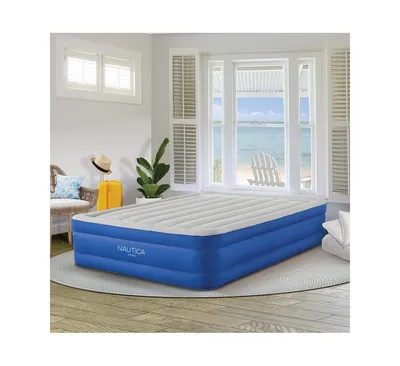 Nautica Home Plushaire 17" Inflatable Air Mattress with Built-In Pump
