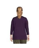 Lands' End Women's Plus 3/4 Sleeve Cotton Supima Tunic