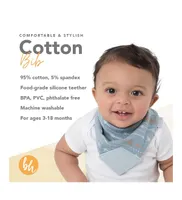 BooginHead Baby Cotton Baby Bandana Teething Bib 2-Pack