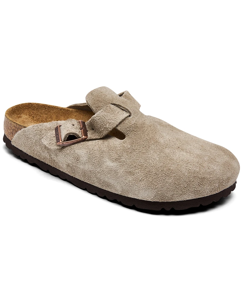 Birkenstock Women's Boston Soft Footbed Suede Leather Clogs from Finish Line