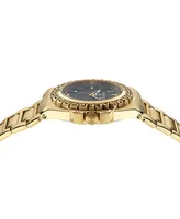 Versace Men's Swiss Greca Reaction Diamond Accent Gold Ion Plated Stainless Steel Bracelet Watch 44mm