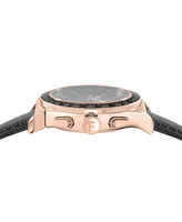 Salvatore Ferragamo Women's Swiss Chronograph 1927 Black Leather Strap Watch 38mm