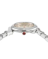Salvatore Ferragamo Women's Gancini Swiss Silver-Tone Stainless Steel Bracelet Watch 28mm