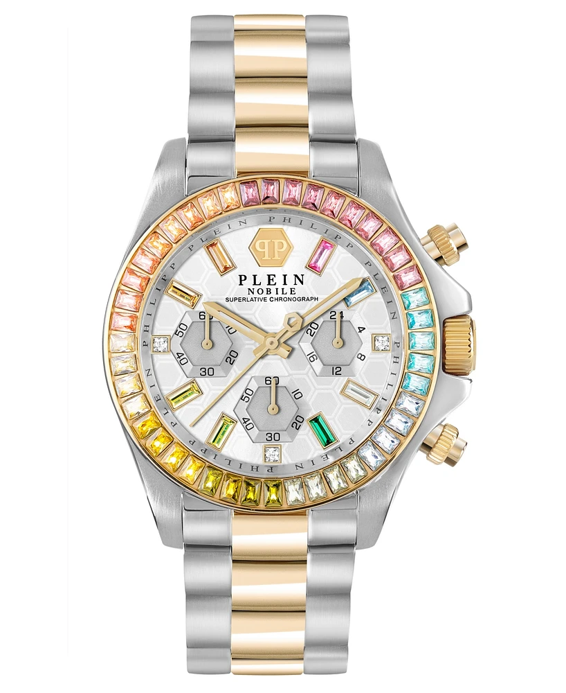 Philipp Plein Women's Chronograph Nobile Two-Tone Stainless Steel Bracelet Watch 38mm