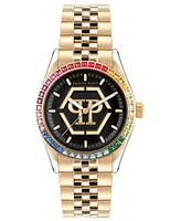 Philipp Plein Women's Date Superlative Gold-Tone Stainless Steel Bracelet Watch 38mm
