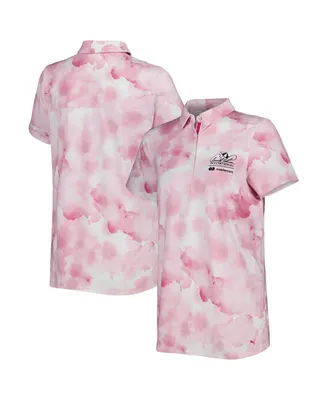 Women's Puma White Arnold Palmer Invitational Mattr Cloudy Polo Shirt
